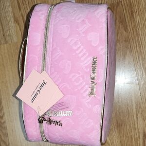 Juicy Couture- Cosmetic Velour Makeup Bag- Light Pink